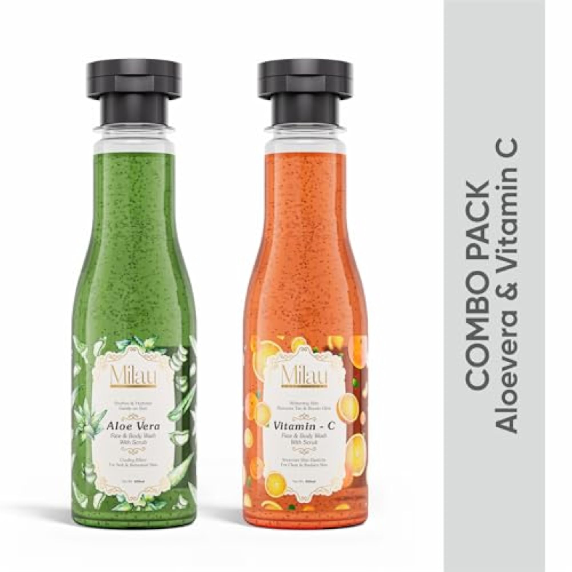 Aloe Vera & Orange Body Wash Gel with Scrub Beads